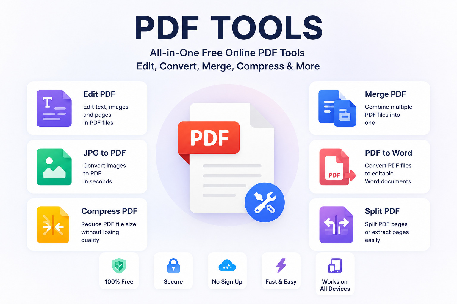 Free PDF Tools — FinToolsHub